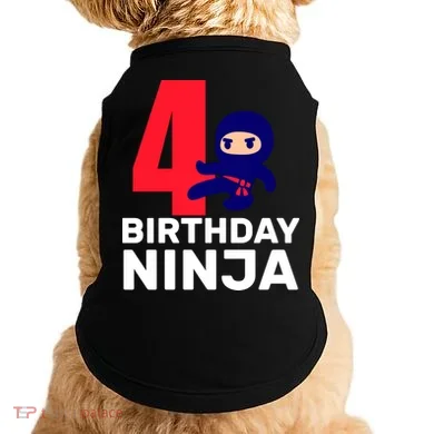 4th Birthday Ninja  Doggie Tank