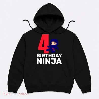 4th Birthday Ninja  Hoodie