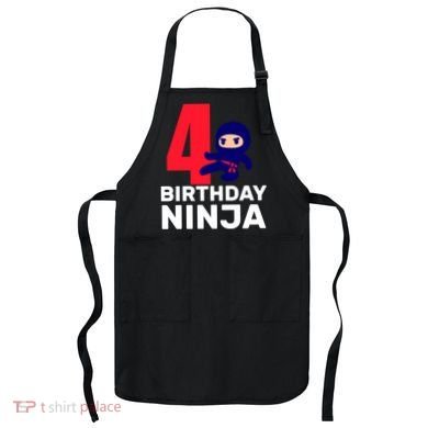 4th Birthday Ninja  Apron