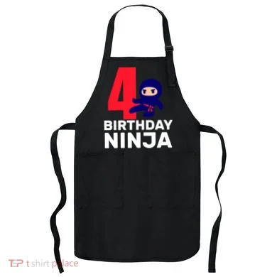 4th Birthday Ninja  Apron