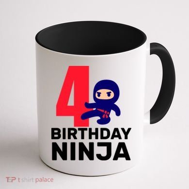 4th Birthday Ninja  Coffee Mug back