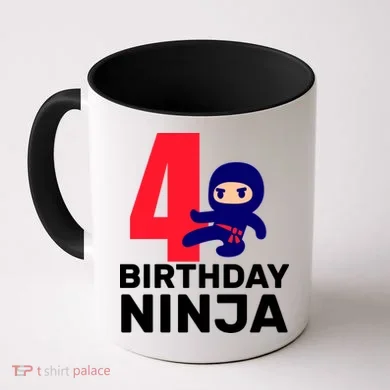 4th Birthday Ninja Coffee Mug
