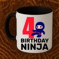 4th Birthday Ninja  Coffee Mug thumb 2
