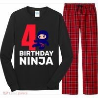4th Birthday Ninja  Long Sleeve Pajama Set thumb 0