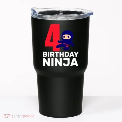 4th Birthday Ninja Tumbler