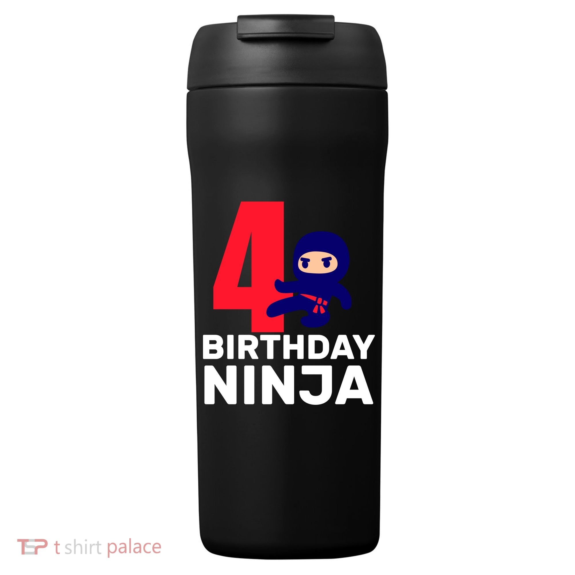 4th Birthday Ninja  24oz Duet Stainless Steel Tumbler