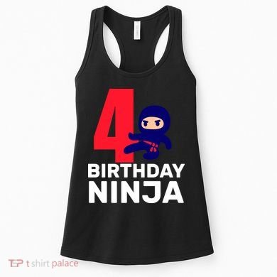 4th Birthday Ninja  Women's Tank Top