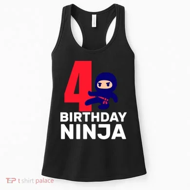4th Birthday Ninja  Women's Tank Top