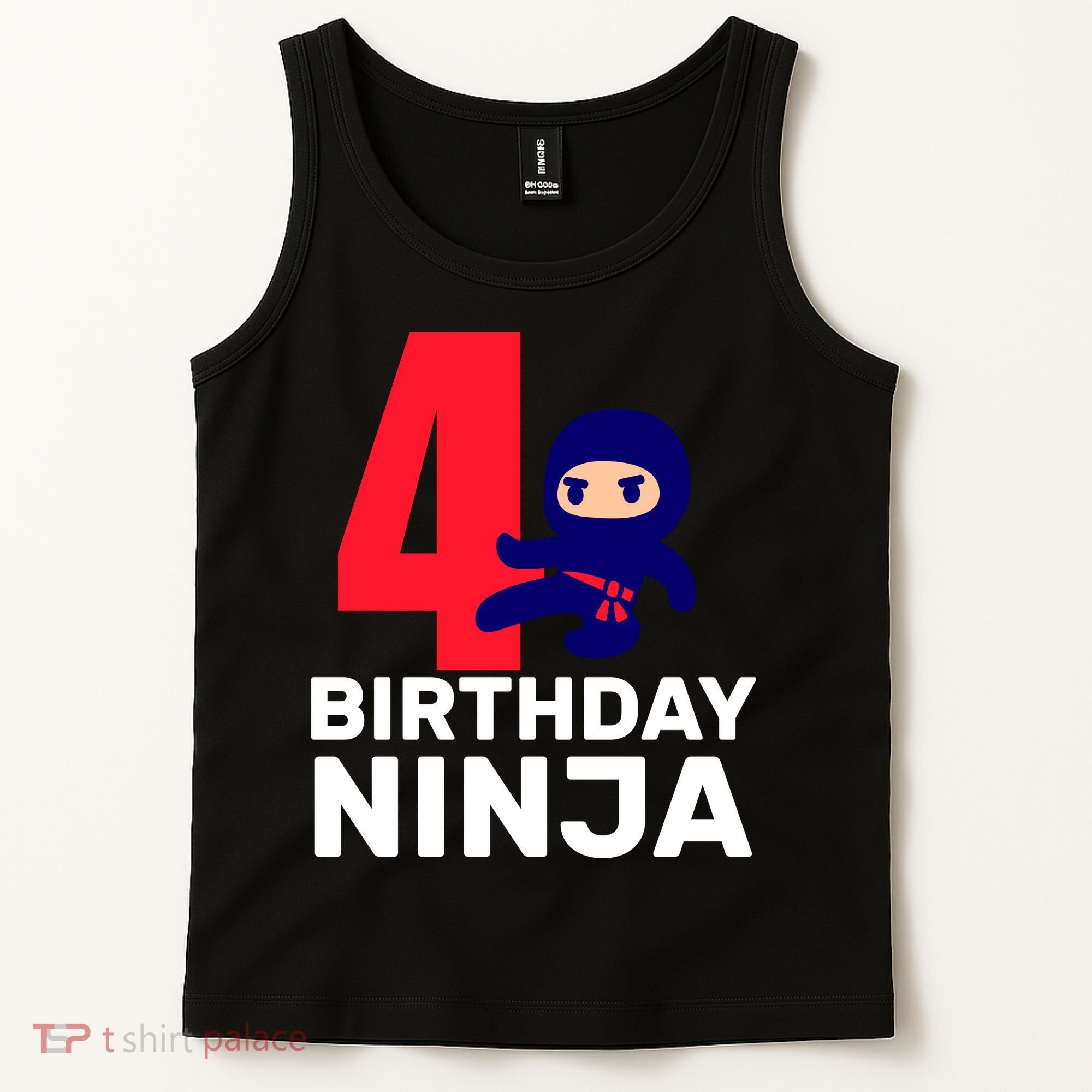 4th Birthday Ninja  Tank Top