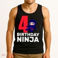 4th Birthday Ninja  Tank Top thumb 3
