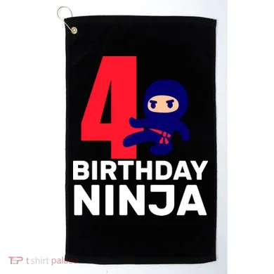 4th Birthday Ninja  Golf Towel