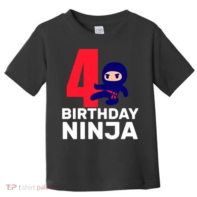 4th Birthday Ninja Toddler T-Shirt