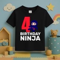 4th Birthday Ninja  Toddler T-Shirt thumb 3