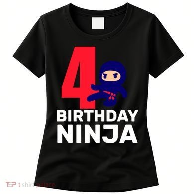 4th Birthday Ninja  Women's T-Shirt