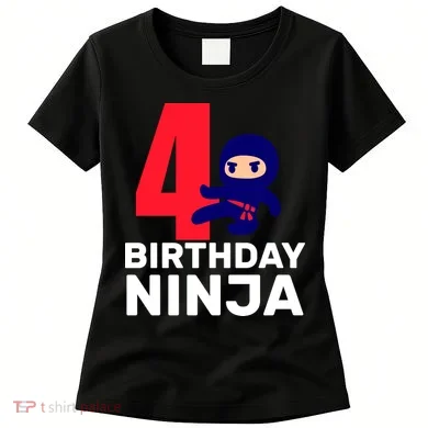 4th Birthday Ninja  Women's T-Shirt