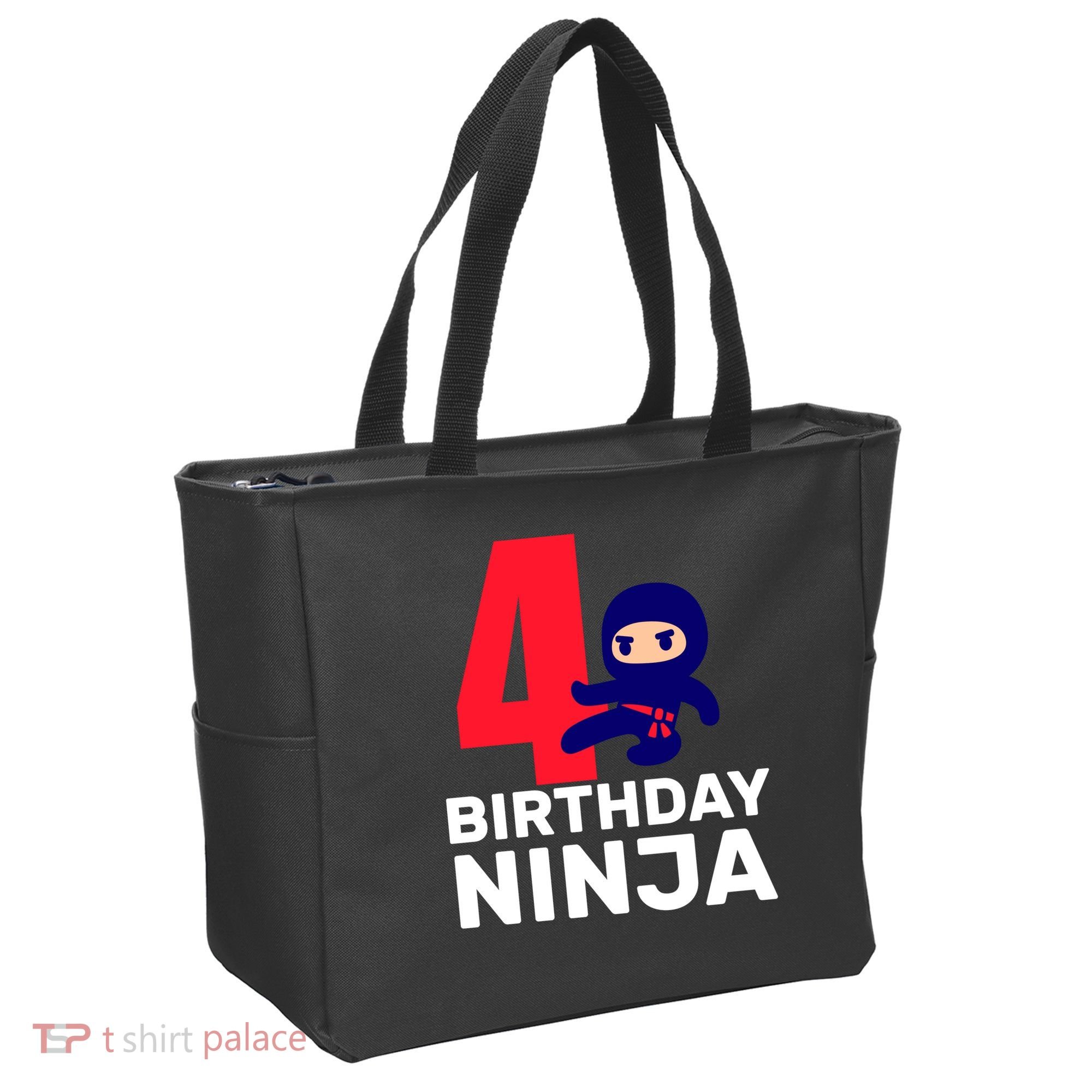 4th Birthday Ninja  Tote Bag