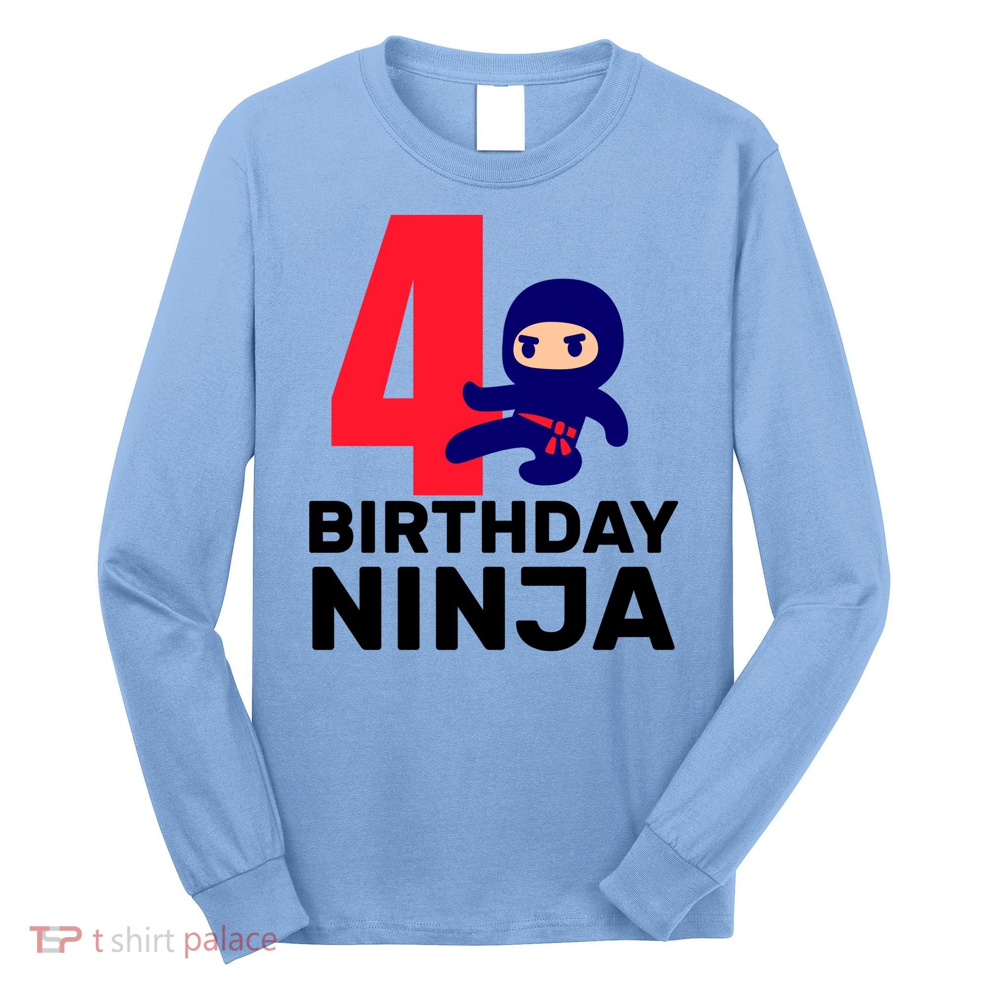 4th Birthday Ninja  Long Sleeve Shirt