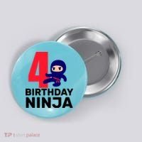4th Birthday Ninja  Button thumb 0