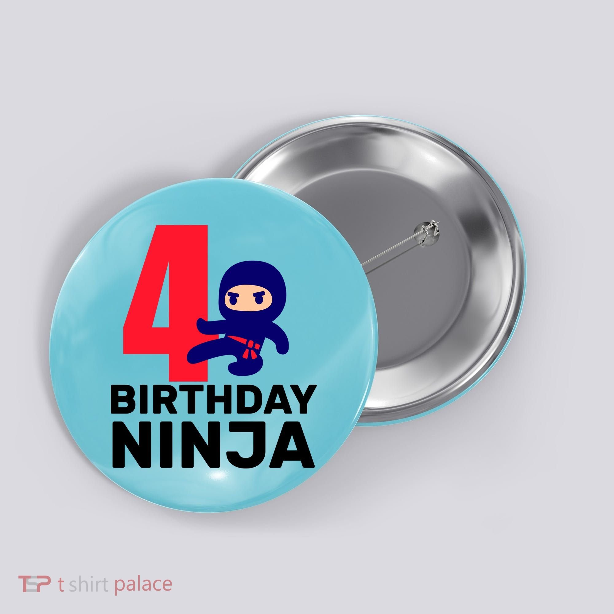 4th Birthday Ninja  Button