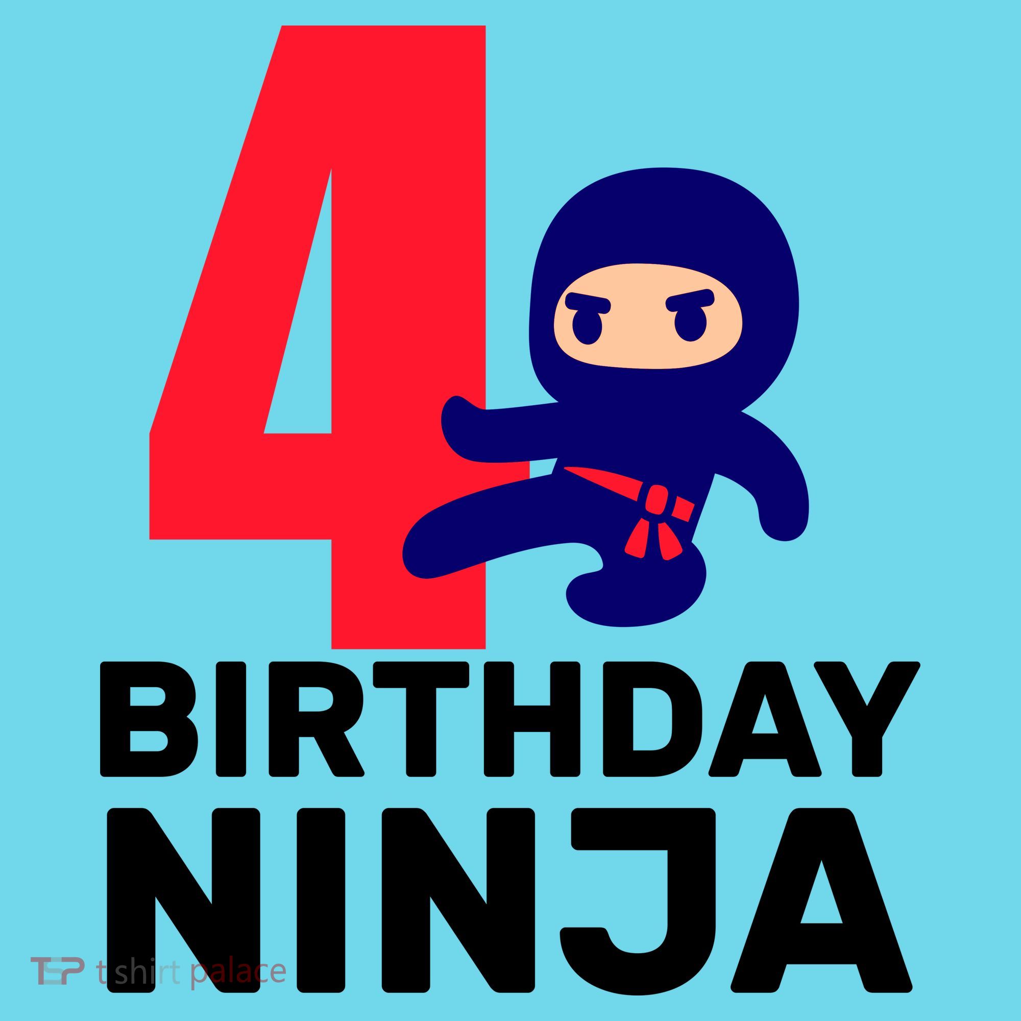 4th Birthday Ninja  Button