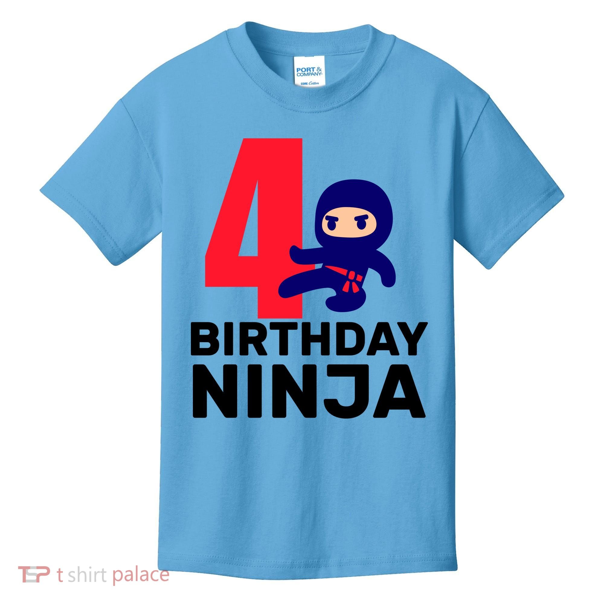 4th Birthday Ninja  Kids T-Shirt