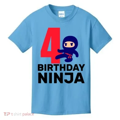 4th Birthday Ninja  Kids T-Shirt