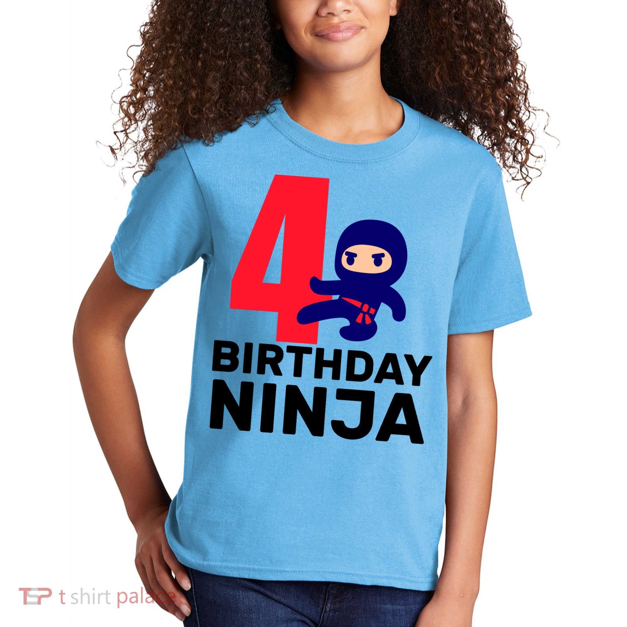 4th Birthday Ninja  Kids T-Shirt