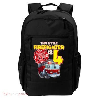 4th Birthday This Little Firefighter Is Four Backpack