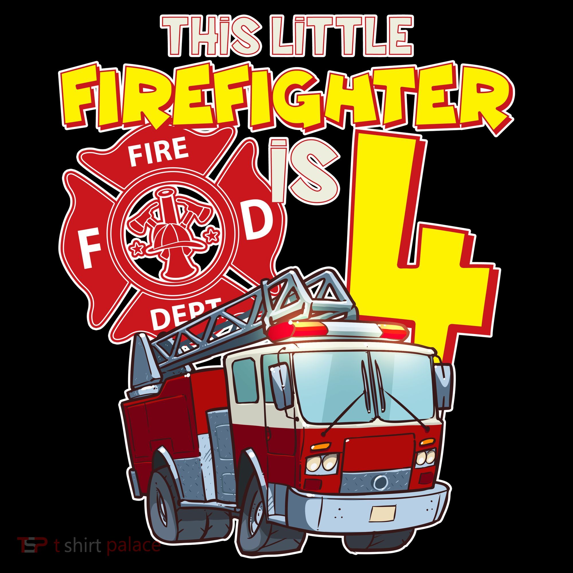 4th Birthday This Little Firefighter Is Four Backpack