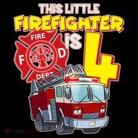 4th Birthday This Little Firefighter Is Four Women's Hoodie thumb 2
