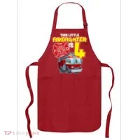 4th Birthday This Little Firefighter Is Four Apron thumb 0