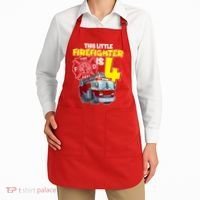 4th Birthday This Little Firefighter Is Four Apron thumb 2