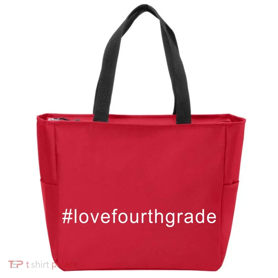 4th Grade Hashtag Love Fourth Grade Tote Bag