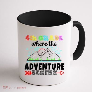 4th Grade Is Where The Adventure Begins  Coffee Mug back