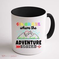 4th Grade Is Where The Adventure Begins  Coffee Mug thumb 1