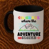 4th Grade Is Where The Adventure Begins  Coffee Mug thumb 2