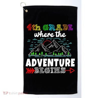 4th Grade Is Where The Adventure Begins  Golf Towel