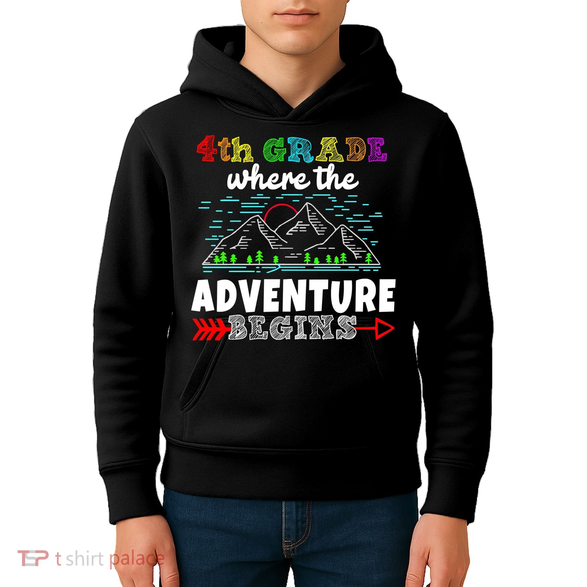 4th Grade Is Where The Adventure Begins  Kids Hoodie