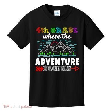 4th Grade Is Where The Adventure Begins  Kids T-Shirt