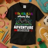 4th Grade Is Where The Adventure Begins  Kids T-Shirt thumb 3