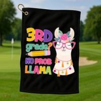 4th Grade? No Prob Llama Golf Towel thumb 1