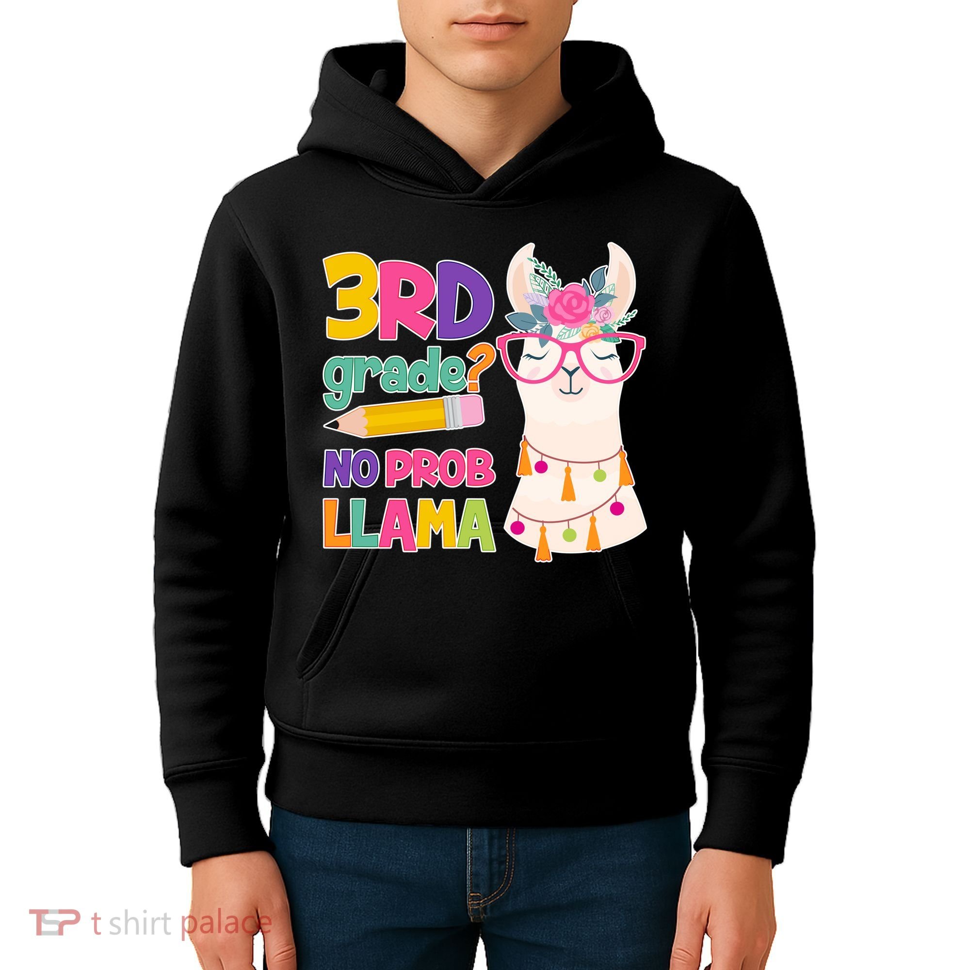 4th Grade? No Prob Llama Kids Hoodie