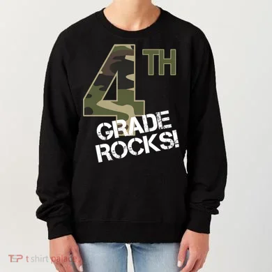 4th Grade Rocks Camo Women's Sweatshirt