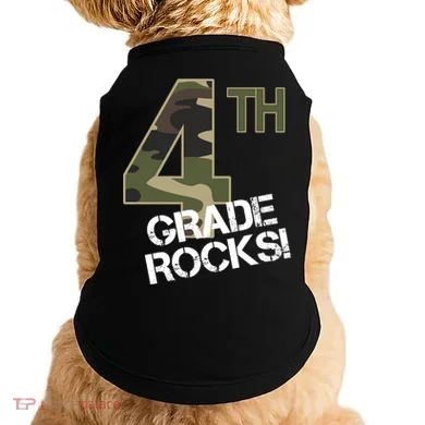 4th Grade Rocks Camo Doggie Tank