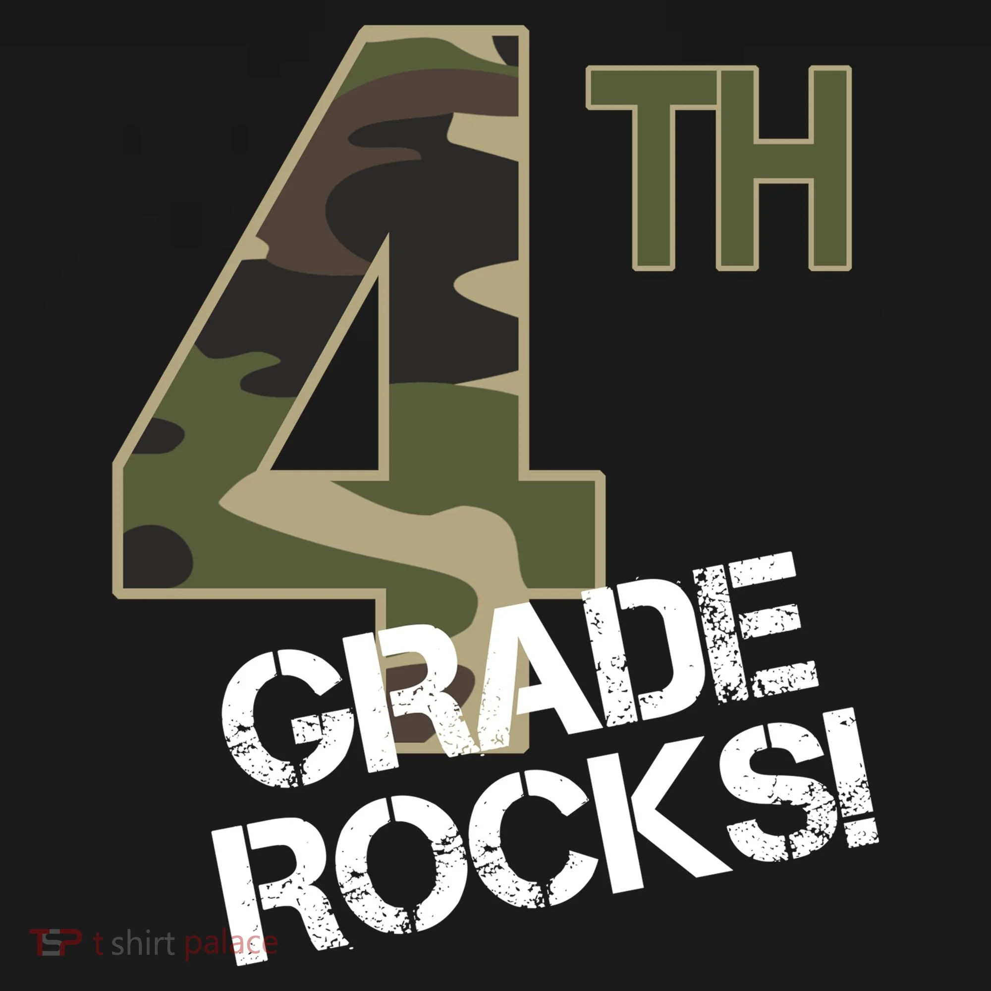 4th Grade Rocks Camo Doggie Tank