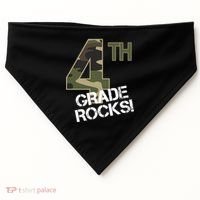 4th Grade Rocks Camo USA-Made Doggie Bandana thumb 0
