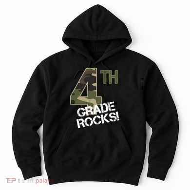 4th Grade Rocks Camo Hoodie