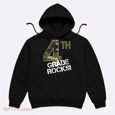 4th Grade Rocks Camo Hoodie