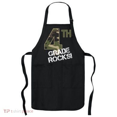 4th Grade Rocks Camo Apron