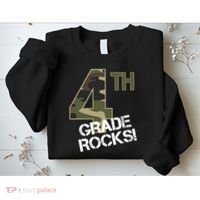 4th Grade Rocks Camo Sweatshirt thumb 2